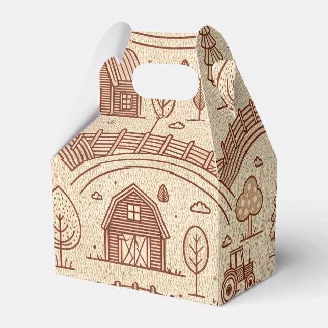 Caja Para Regalos Granja, granero y tractor (Reverso)