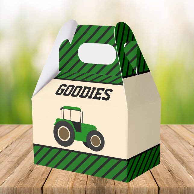 Caja Para Regalos Granja Verde Tractor Cumpleaños de Niños Fiesta (Subido por el creador)