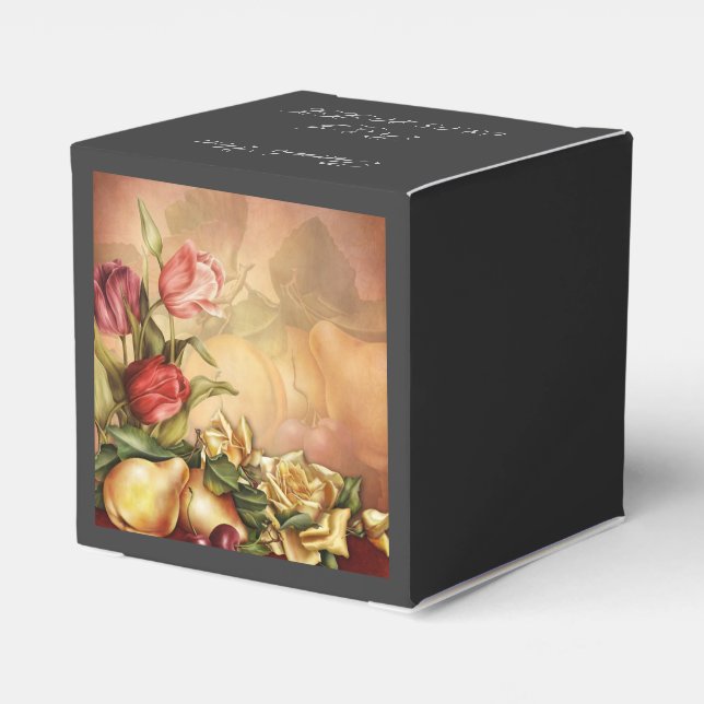 Caja Para Regalos Grano de frutas de la cosecha otoñal Acción de gra (Reverso Costado)