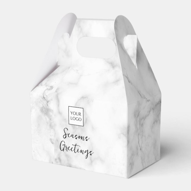 Caja Para Regalos Gray Logo Text Promotional Business Packaging (Front Side)