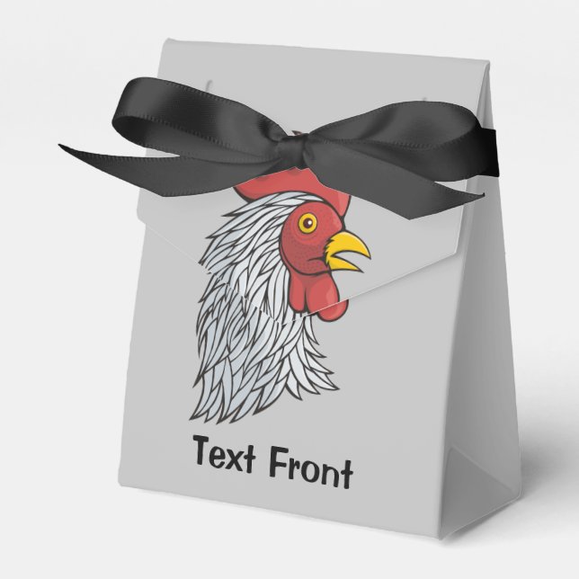 Caja Para Regalos Gray Rooster's Head (Front Side)