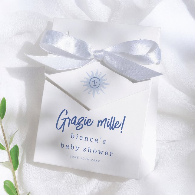 Caja Para Regalos Grazie Mille! Italian Summer Blue Boy Baby Shower (Subido por el creador)