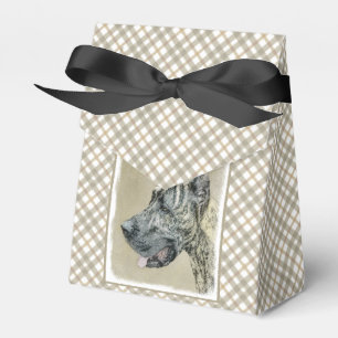 Caja Para Regalos Great dane (Brindle) que pinta - arte original del