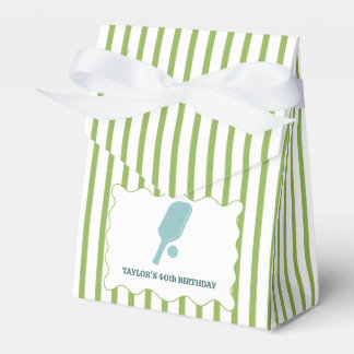 Caja Para Regalos Green and Blue Striped Pickleball Birthday Party