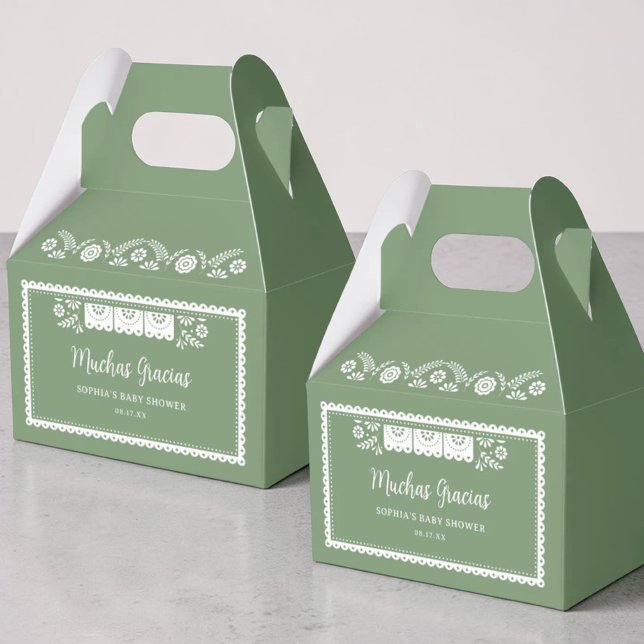 Caja Para Regalos Green Cielito Lindo Baby Shower Muchas Gracias (Subido por el creador)