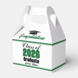 Caja Para Regalos Green Class of 2026 Custom Graduation Party