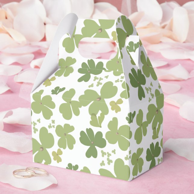 Caja Para Regalos Green Cloverleaf St Patrick Day Fiesta (Boda)