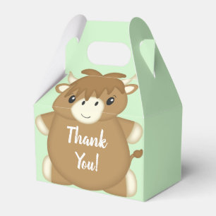 Caja Para Regalos Green de la vaca escocesa Baby Shower