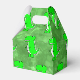 Caja Para Regalos Green Dino Watercolor Baby Shower