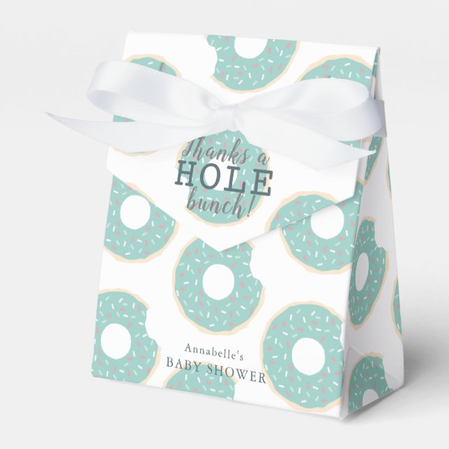 Caja Para Regalos Green Donut Gracias Baby Shower Gift (Front Side)