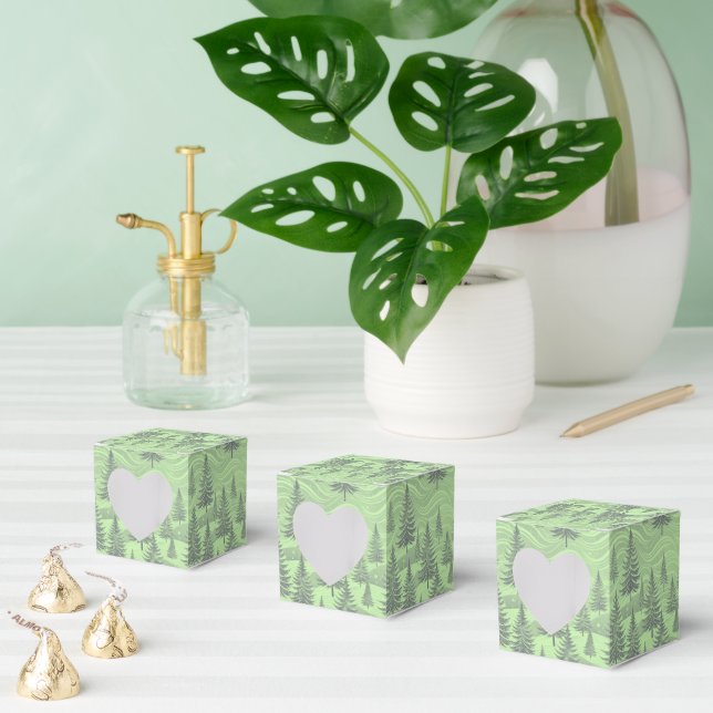 Caja Para Regalos Green Forest Christmas (Múltiple)