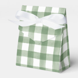 Caja Para Regalos Green Gingham Baby Shower
