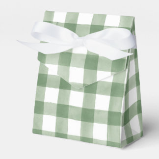 Caja Para Regalos Green Gingham Baby Shower