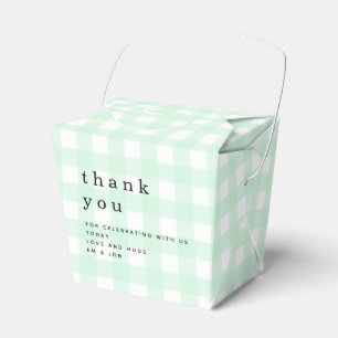 Caja Para Regalos Green Gingham Gracias Picnic Baby Shower