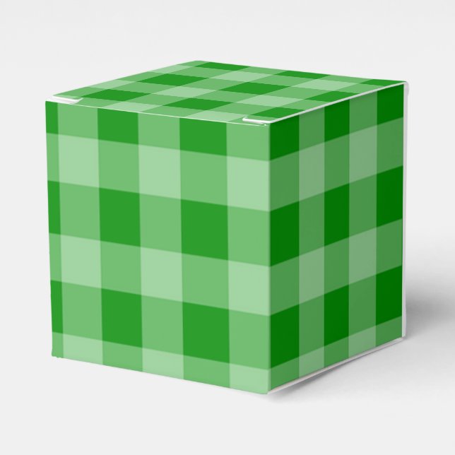 Caja Para Regalos Green Gingham Pattern (Costado Anverso)