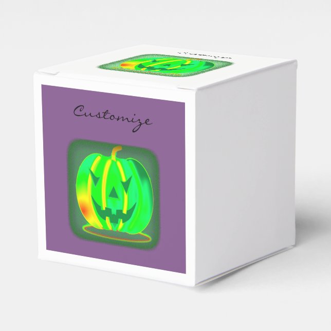 Caja Para Regalos Green Jack o'lantern Halloween Thunder_Cove (Costado Anverso)