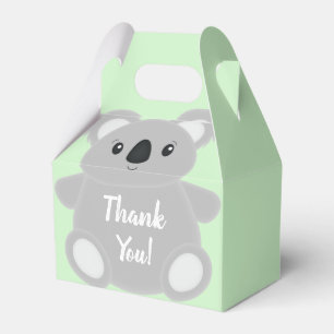 Caja Para Regalos Green Koala Bear Baby Shower
