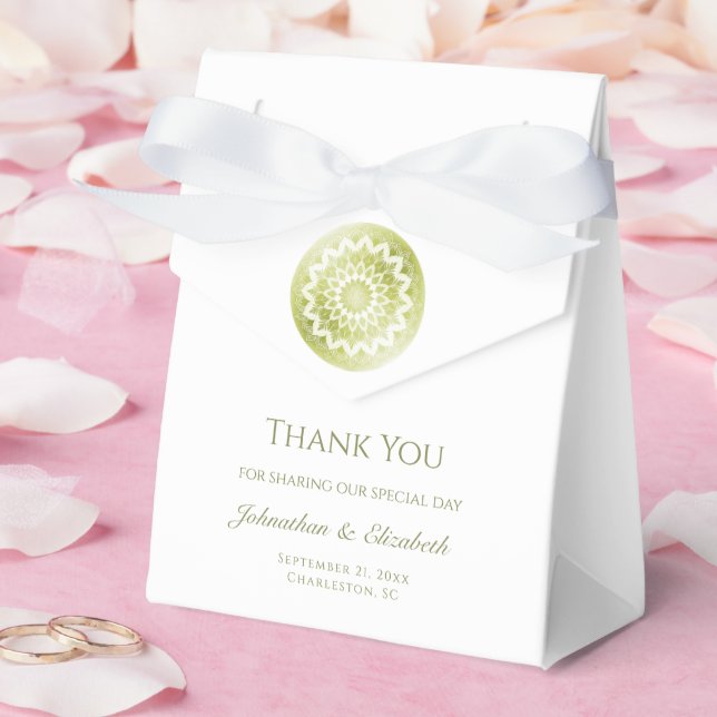 Caja Para Regalos Green Lace Mandala Wedding (Boda)