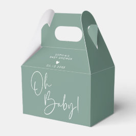 Caja Para Regalos Green Oh Baby Modern Boho Baby Shower