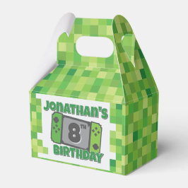 Caja Para Regalos Green Pixel Birthday Favor Box