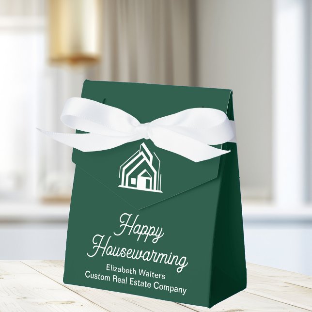 Caja Para Regalos Green Real Estate Happy Housewarming Custom (Subido por el creador)