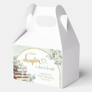 Caja Para Regalos Green Sage Green Sage Storybook Tema Baby Favor Bo