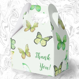 Caja Para Regalos Green Unisex Butterfly Baby Shower Gracias