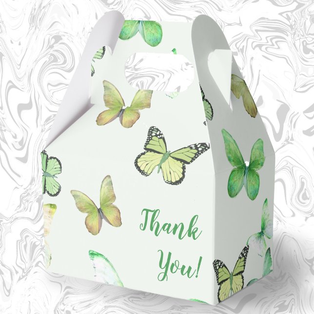 Caja Para Regalos Green Unisex Butterfly Baby Shower Gracias (Subido por el creador)