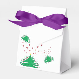 Caja Para Regalos Green X-mas Tree Hearts Love Tent