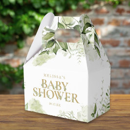 Caja Para Regalos Greeneration Botanical Foliage Gold Baby Shower