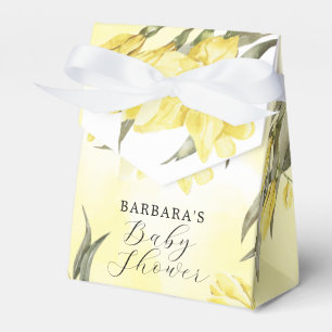 Caja Para Regalos Greenery Yellow Flowers Baby Shower