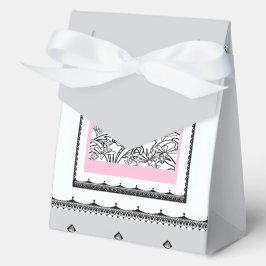 Caja Para Regalos Gris del jardín de flores