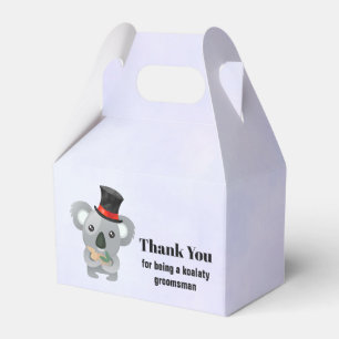 Caja Para Regalos Groomsman Gracias a Koala Pun