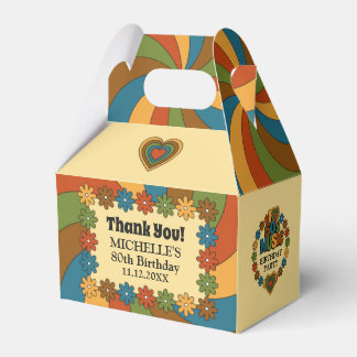 Caja Para Regalos Groovy 60s Music Retro Birthday Thank You