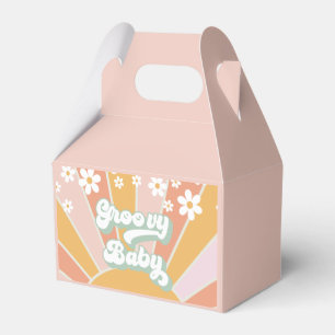 Caja Para Regalos Groovy Baby Retro Sol bohemio margarita gracias
