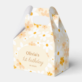 Caja Para Regalos Groovy Boho Yellow daisy Birthday Party