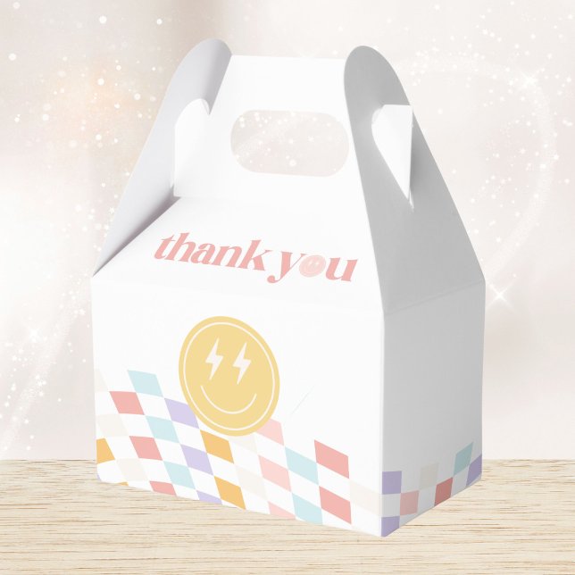 Caja Para Regalos Groovy Chica Pastel Checkered Retro (Subido por el creador)