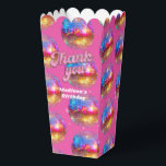 Caja Para Regalos Groovy Disco Ball Birthday Party Gold Pink Glitter<br><div class="desc">Do you love the 80s dancing disco ball? The 70s disco ball? Look at our Groovy Disco Ball Birthday Party Gold Pink Glitter Favor Boxes! Celebrate in style with our vibrant birthday disco ball hot pink favor boxes featuring a colorful gold mirror disco ball and dazzling typography with a digital...</div>