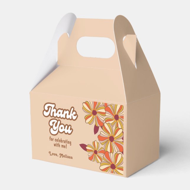 Caja Para Regalos Groovy Hippie Flower Flower Retro 70 (Front Side)