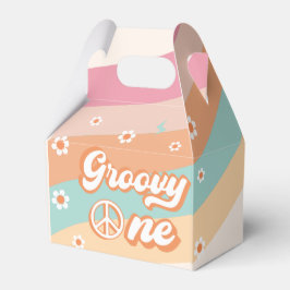 Caja Para Regalos Groovy One Retro Rainbow Birday Party