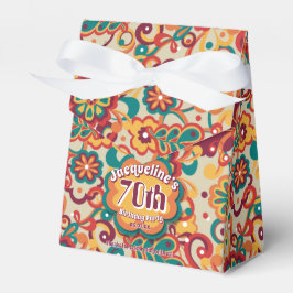 Caja Para Regalos Groovy Psychedelic años 60 s Cumpleaños Floral