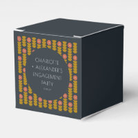 Groovy Retro 70s Floral Fiesta de Compromiso Perso