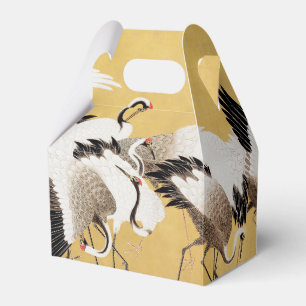 Caja Para Regalos Grúas japonesas de rebaño Vintage Pájaro Rico Clás