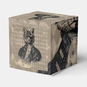 Caja Para Regalos Grunge del gato del Harlequin