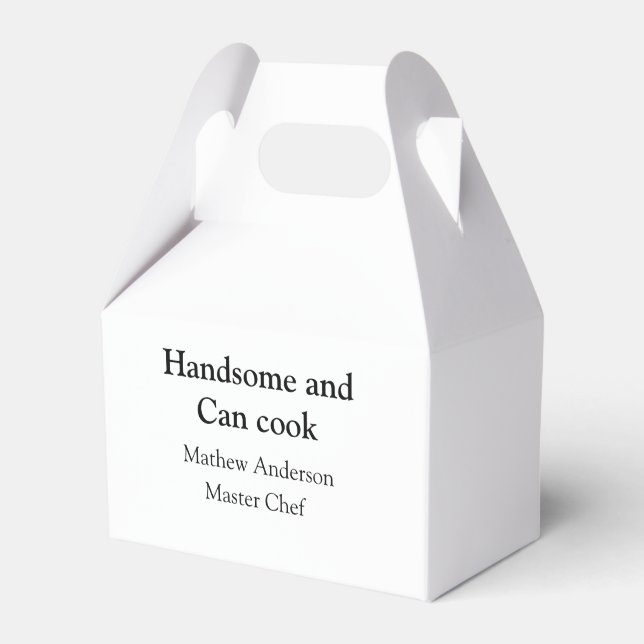 Caja Para Regalos Guapo y puede cocinar añadir el nombre fecha del c (Front Side)