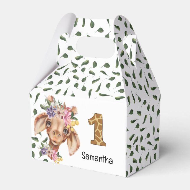 Caja Para Regalos Guarnición de safari lindo jirafa animal salvaje n (Front Side)