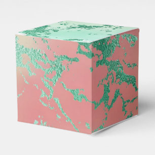 Caja Para Regalos Guay Marble El Coral Pastel y el Ombre Verde