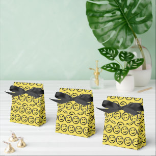 Caja Para Regalos Guay Seted Happy Sonriente patrón de cara amarillo