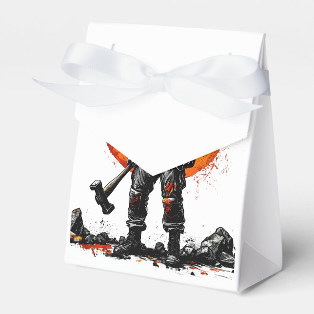 Caja Para Regalos guerrero bárbaro fantasía medieval hummerFavor Box (Front Side)