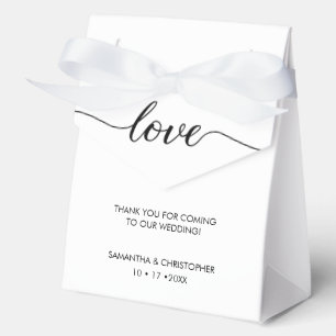 Caja Para Regalos Guión de boda de amor simple y elegante personaliz